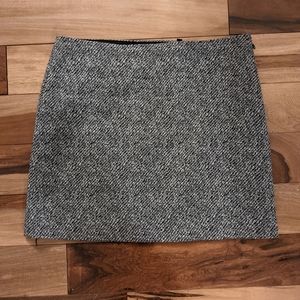 Grey High Waist Mini Skirt